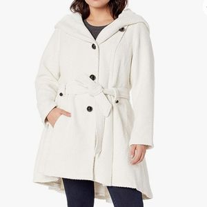 Steve Madden Women's Plus, Single Breasted Wool Coat